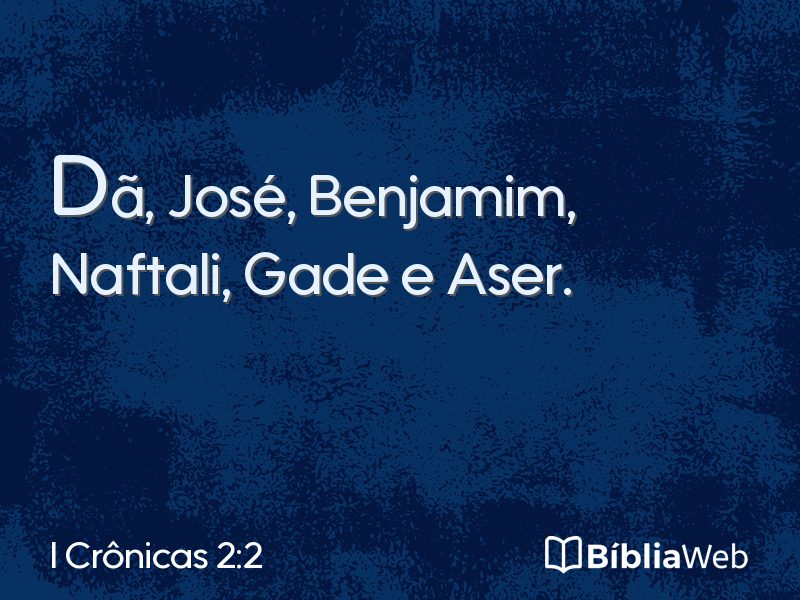 I Crônicas 2:2 em imagem para compartilhar