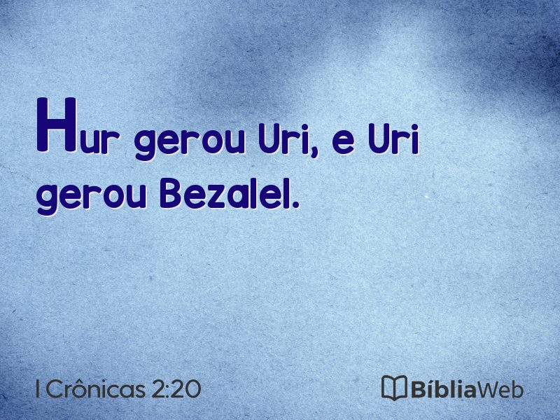 I Crônicas 2:20 em imagem para compartilhar