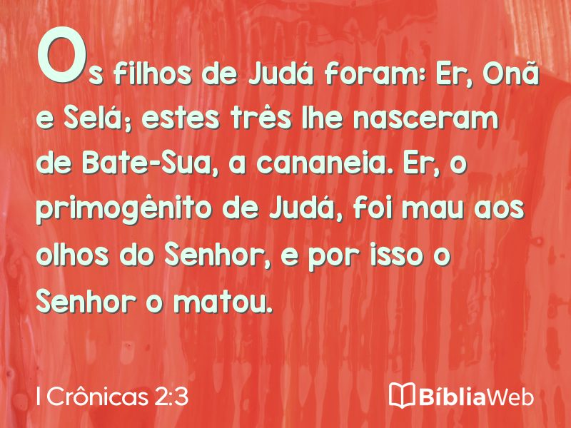 I Crônicas 2:3 em imagem para compartilhar