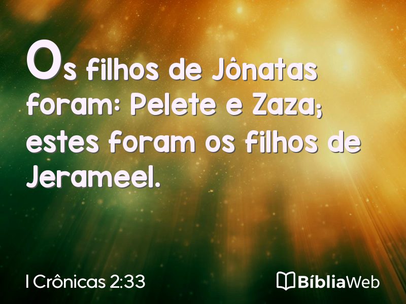 I Crônicas 2:33 em imagem para compartilhar