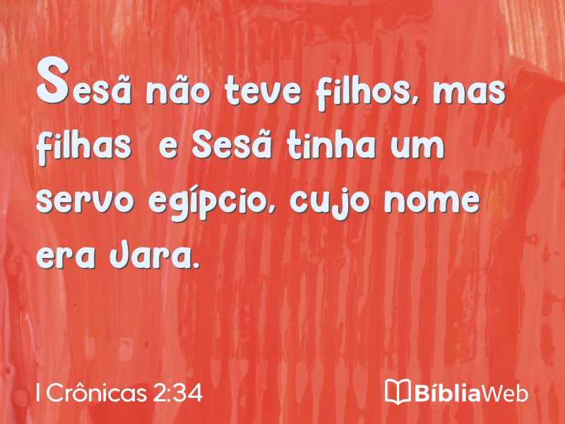I Crônicas 2:34 em imagem para compartilhar