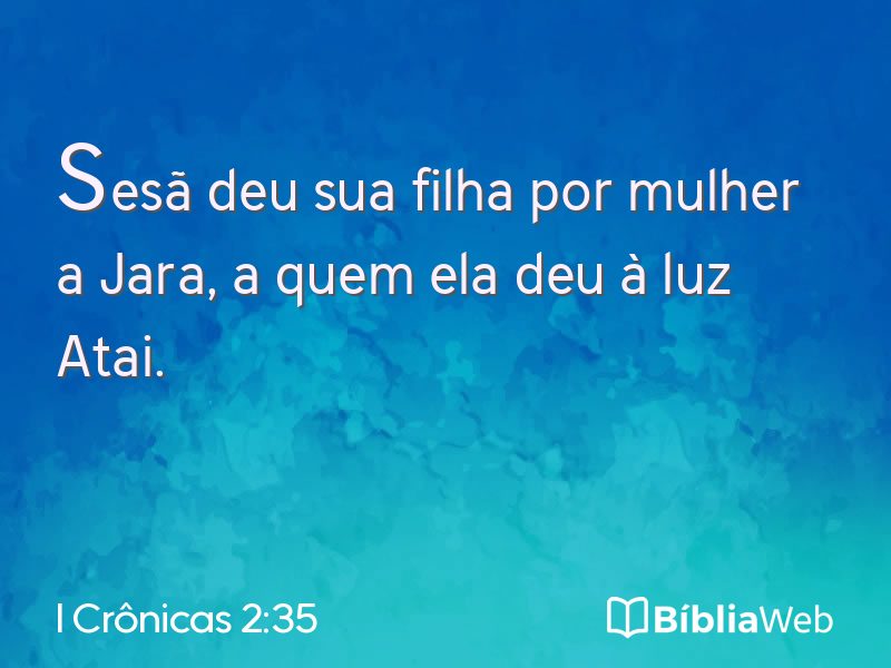 I Crônicas 2:35 em imagem para compartilhar