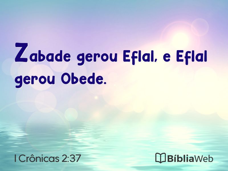 I Crônicas 2:37 em imagem para compartilhar