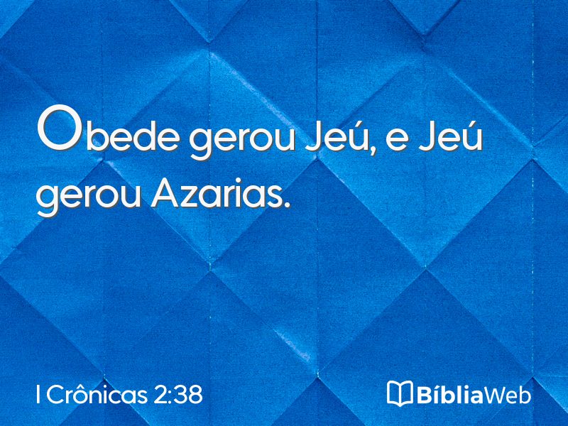 I Crônicas 2:38 em imagem para compartilhar