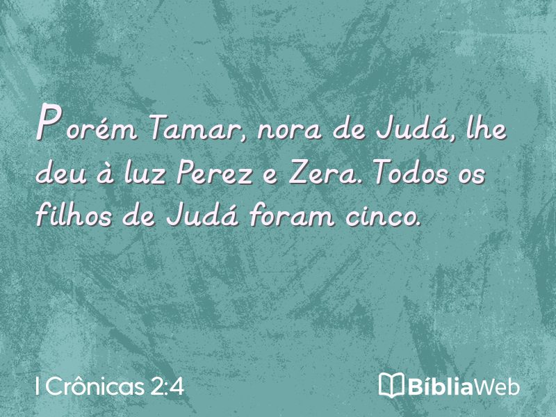 I Crônicas 2:4 em imagem para compartilhar