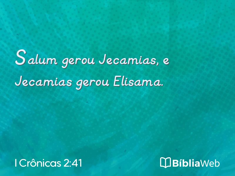 I Crônicas 2:41 em imagem para compartilhar