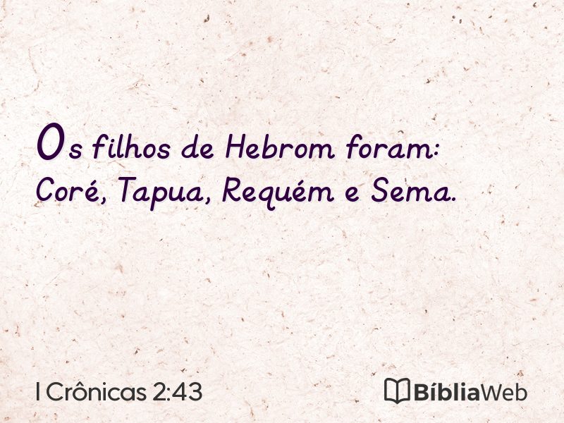 I Crônicas 2:43 em imagem para compartilhar