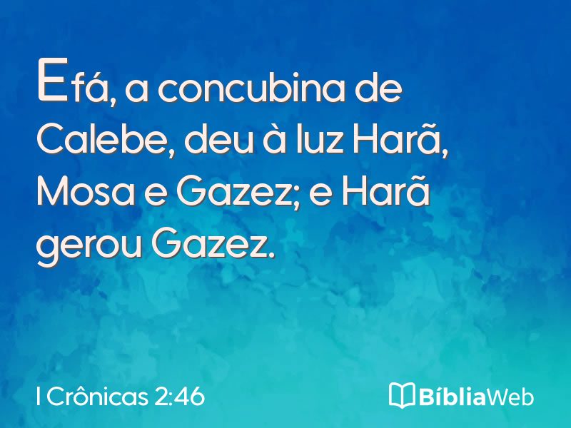 I Crônicas 2:46 em imagem para compartilhar