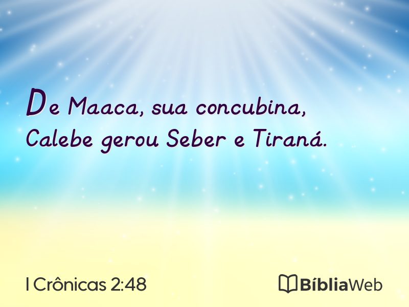 I Crônicas 2:48 em imagem para compartilhar