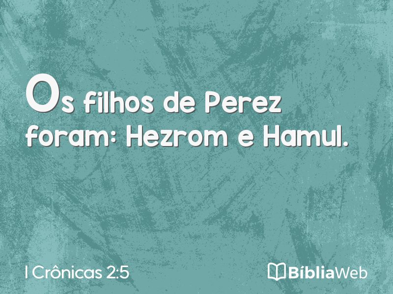I Crônicas 2:5 em imagem para compartilhar