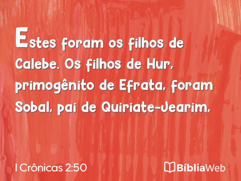 I Crônicas 2:50 em imagem para compartilhar