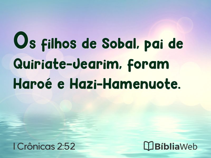 I Crônicas 2:52 em imagem para compartilhar