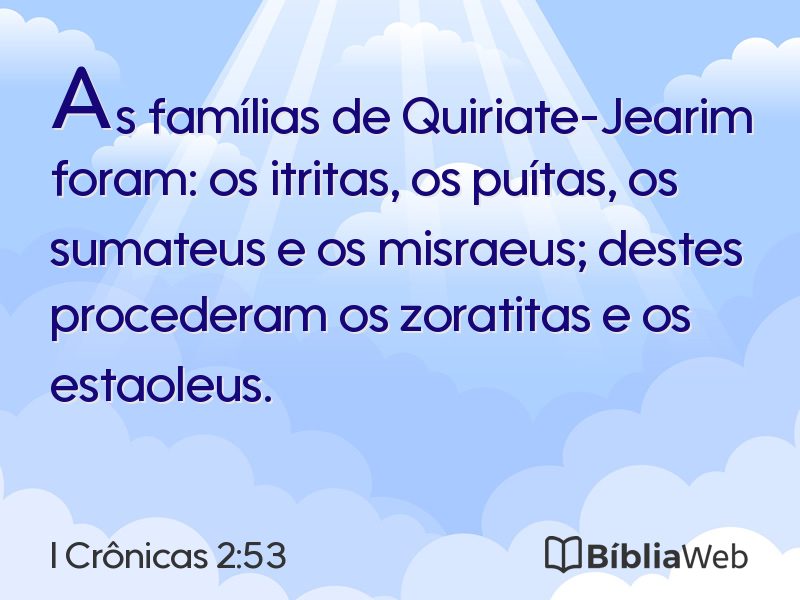 I Crônicas 2:53 em imagem para compartilhar