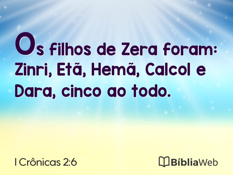 I Crônicas 2:6 em imagem para compartilhar