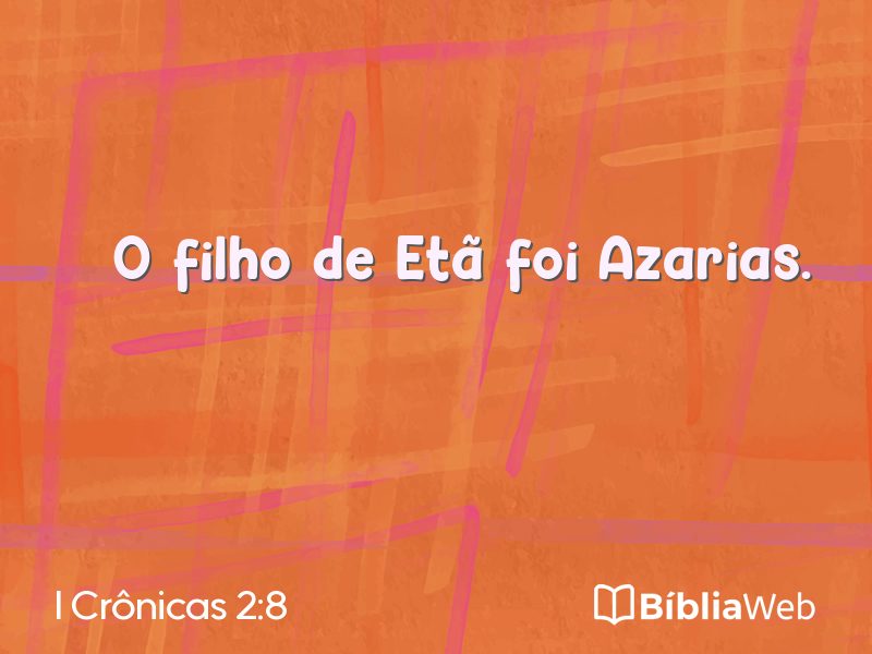 I Crônicas 2:8 em imagem para compartilhar