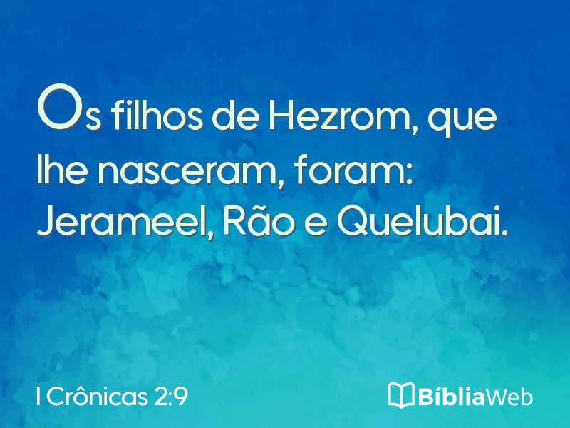 I Crônicas 2:9 em imagem para compartilhar