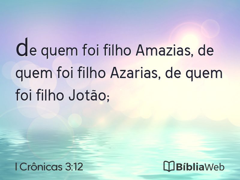I Crônicas 3:12 em imagem para compartilhar