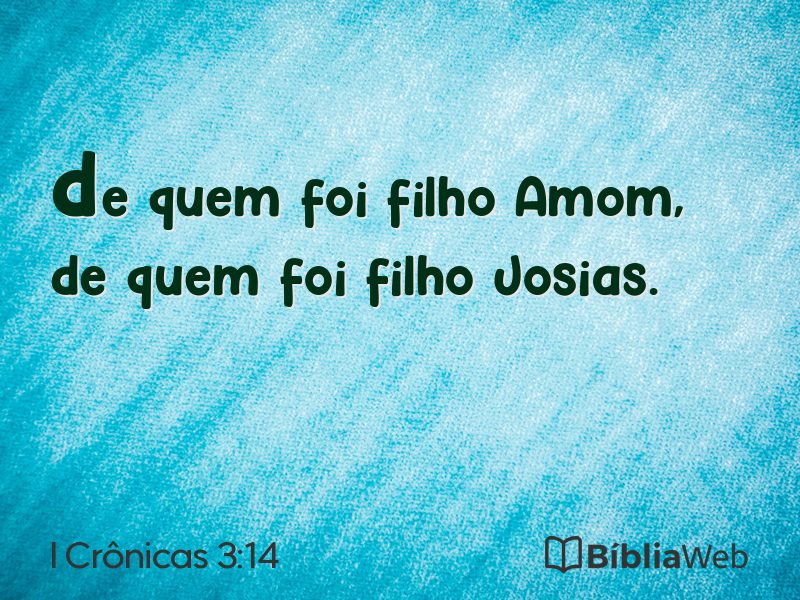 I Crônicas 3:14 em imagem para compartilhar