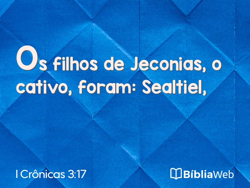 I Crônicas 3:17 em imagem para compartilhar