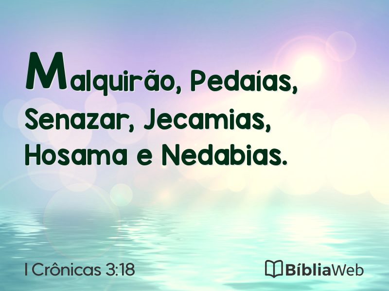 I Crônicas 3:18 em imagem para compartilhar