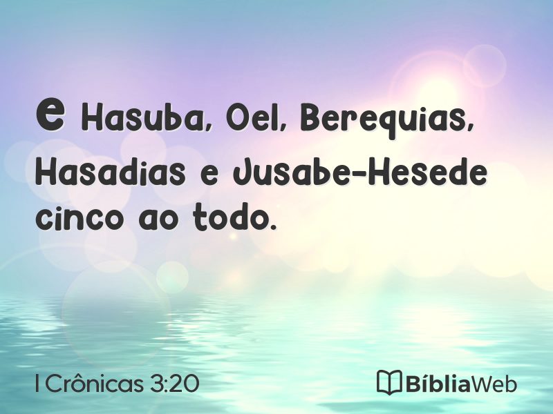 I Crônicas 3:20 em imagem para compartilhar