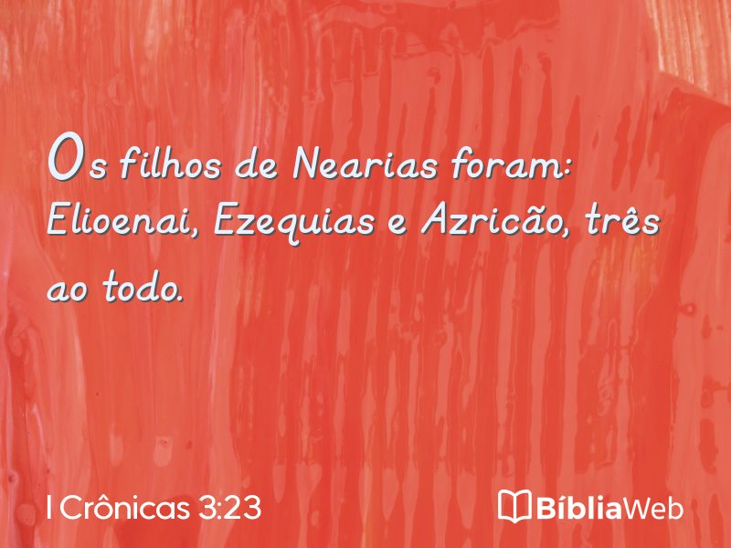 I Crônicas 3:23 em imagem para compartilhar
