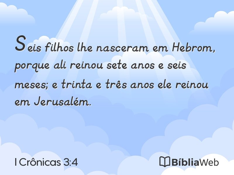 I Crônicas 3:4 em imagem para compartilhar