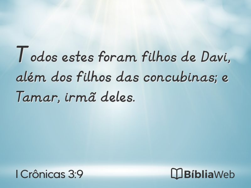 I Crônicas 3:9 em imagem para compartilhar