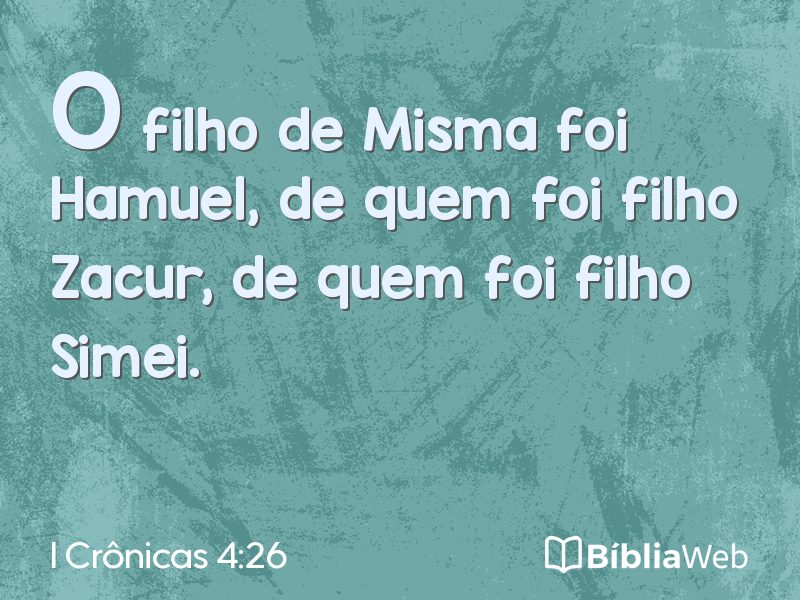 I Crônicas 4:26 em imagem para compartilhar