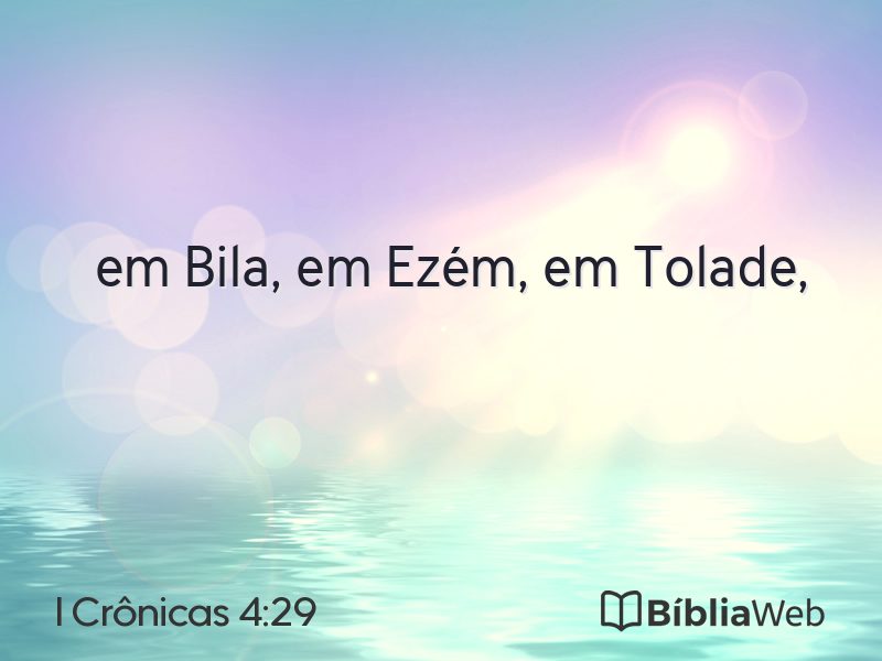 I Crônicas 4:29 em imagem para compartilhar