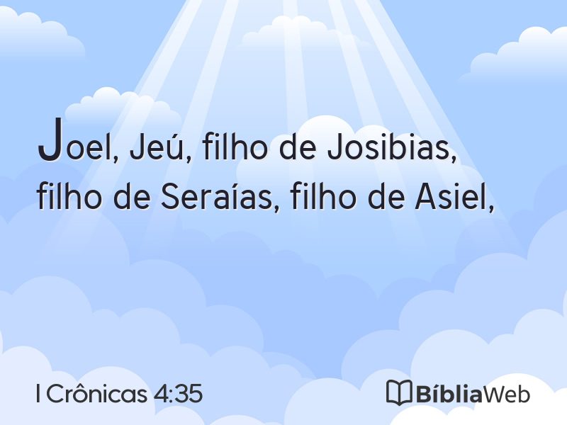 I Crônicas 4:35 em imagem para compartilhar