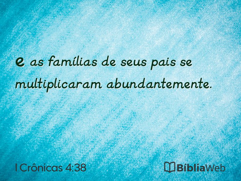 I Crônicas 4:38 em imagem para compartilhar