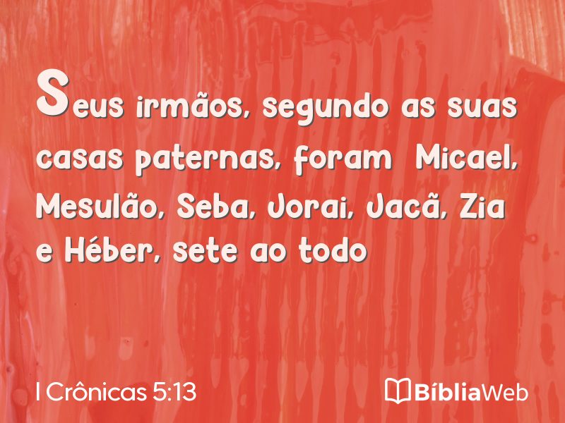 I Crônicas 5:13 em imagem para compartilhar