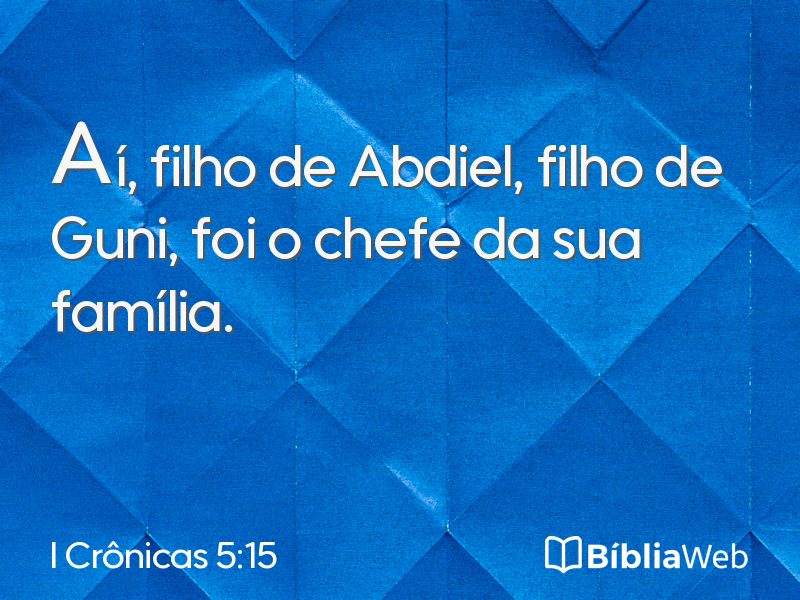 I Crônicas 5:15 em imagem para compartilhar