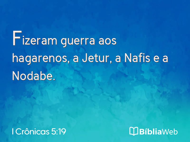 I Crônicas 5:19 em imagem para compartilhar