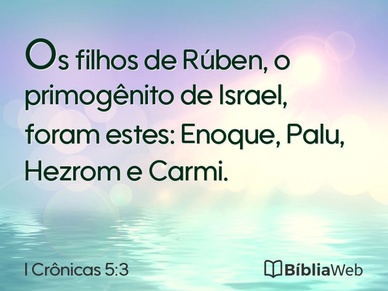 I Crônicas 5:3 em imagem para compartilhar