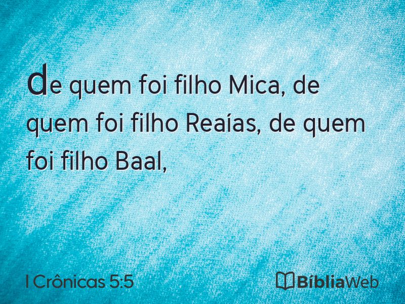 I Crônicas 5:5 em imagem para compartilhar