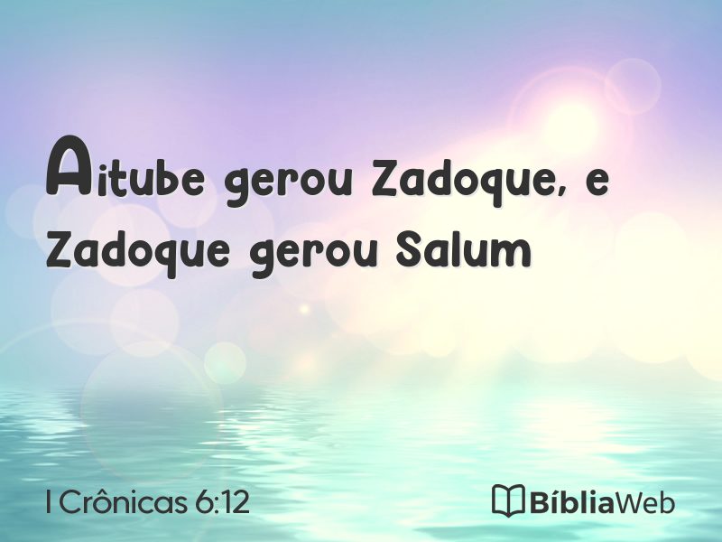 I Crônicas 6:12 em imagem para compartilhar