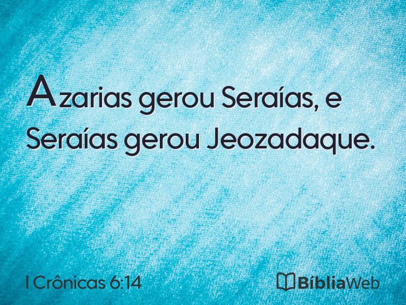 I Crônicas 6:14 em imagem para compartilhar