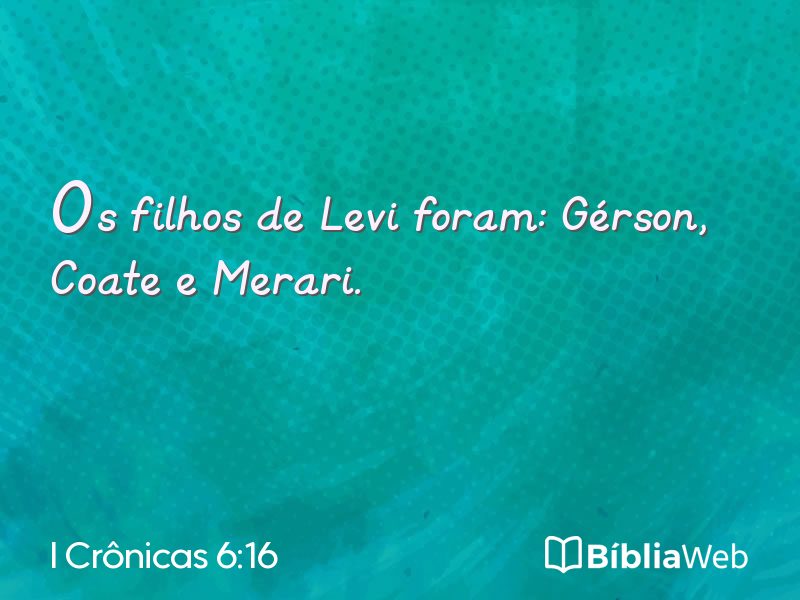 I Crônicas 6:16 em imagem para compartilhar