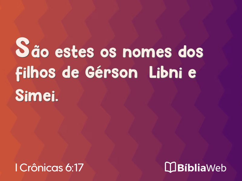 I Crônicas 6:17 em imagem para compartilhar