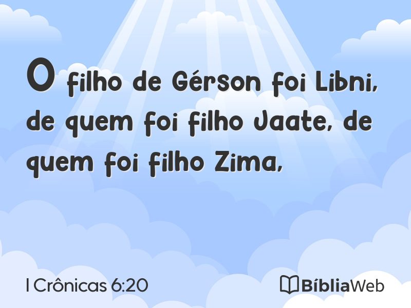 I Crônicas 6:20 em imagem para compartilhar
