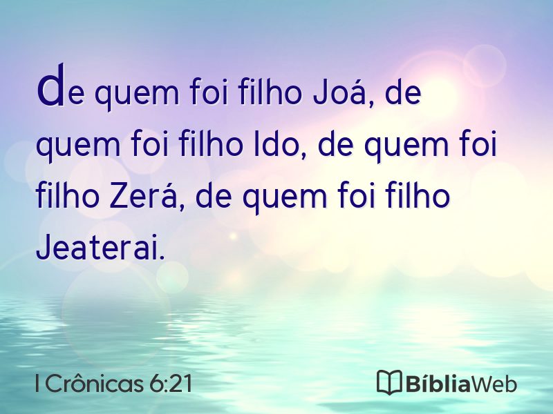 I Crônicas 6:21 em imagem para compartilhar