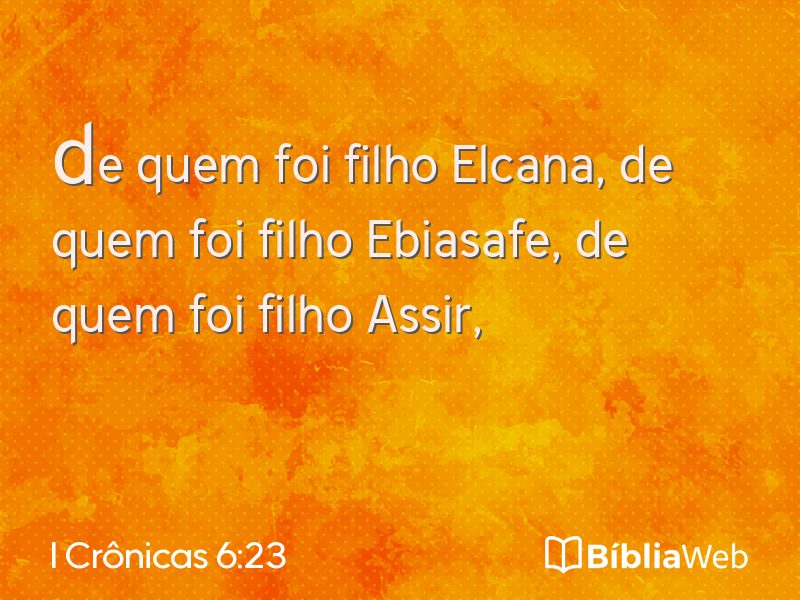 I Crônicas 6:23 em imagem para compartilhar