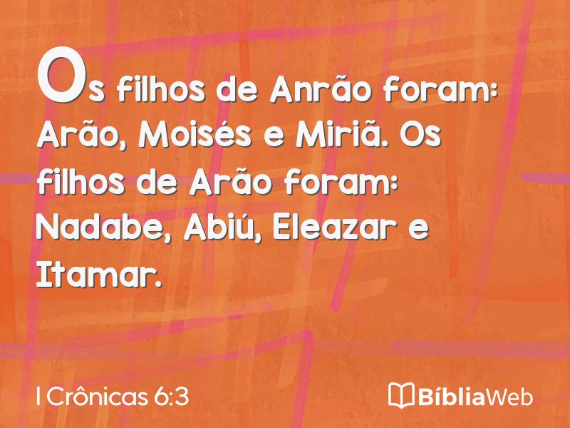 I Crônicas 6:3 em imagem para compartilhar