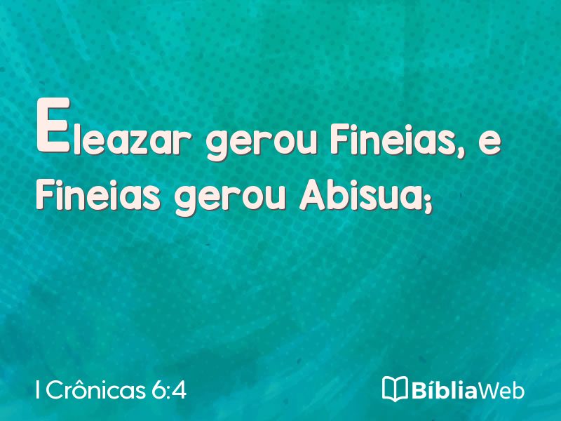 I Crônicas 6:4 em imagem para compartilhar