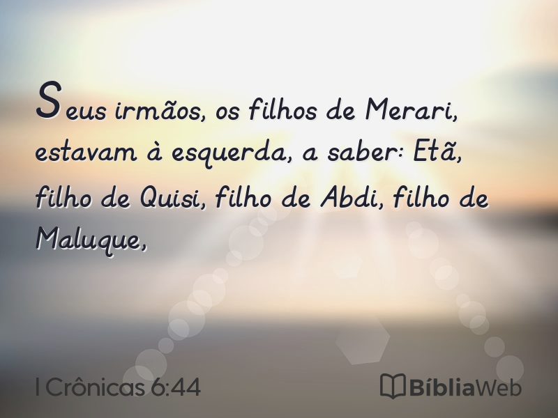 I Crônicas 6:44 em imagem para compartilhar