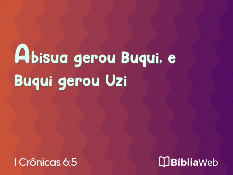 I Crônicas 6:5 em imagem para compartilhar