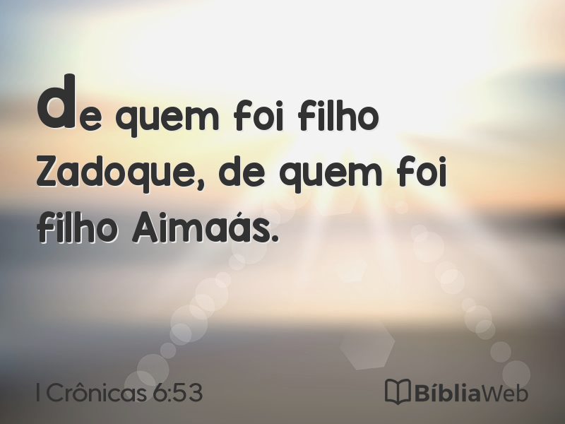 I Crônicas 6:53 em imagem para compartilhar