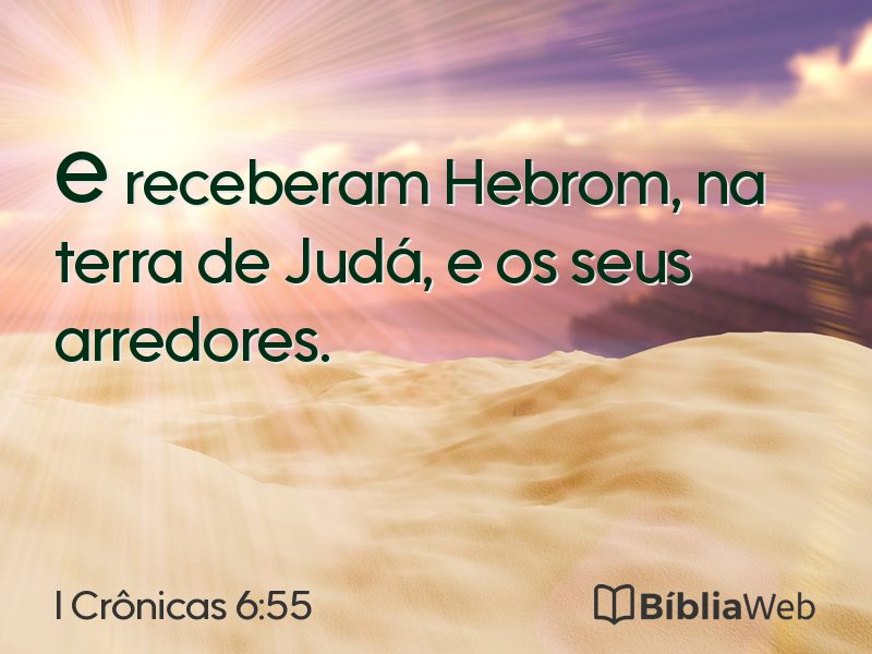 I Crônicas 6:55 em imagem para compartilhar